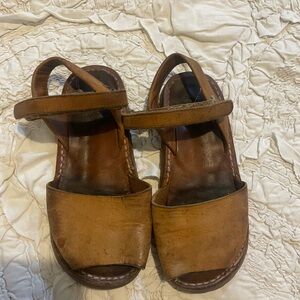 Zara Brown Leather Sandals